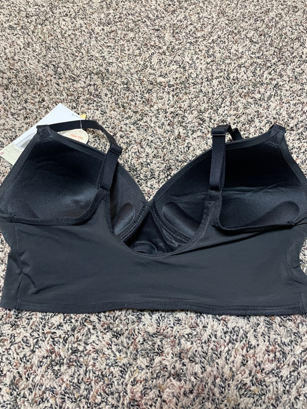 True & Co. Seamless Black Wireless Light-Support Push Up Bra Size L | NWT - Picture 3 of 6
